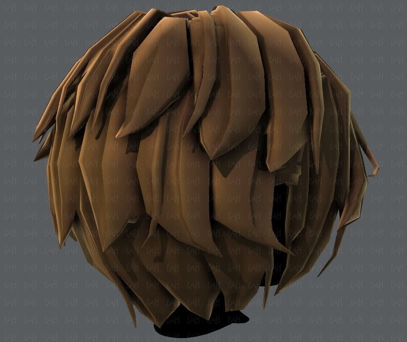 3D Hair style for boy V49 Low-poly 3D model_20