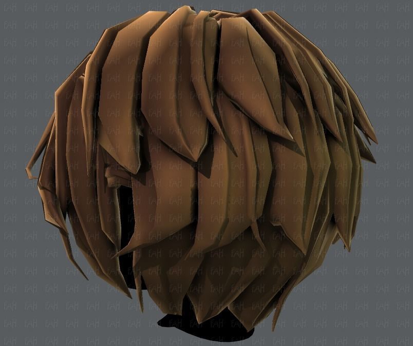 3D Hair style for boy V49 Low-poly 3D model_22