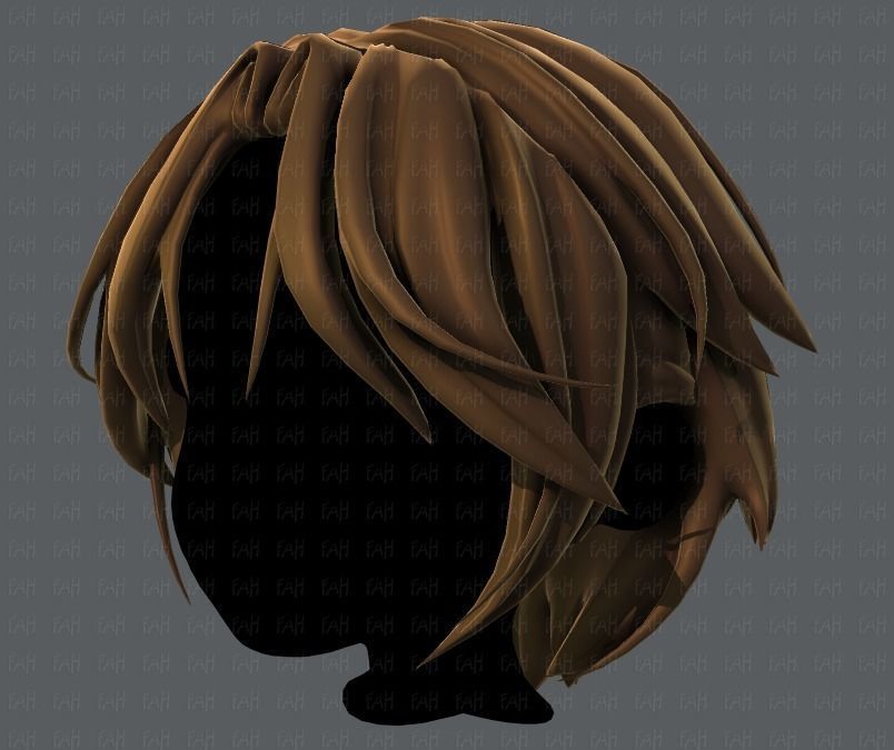 3D Hair style for boy V49 Low-poly 3D model_8