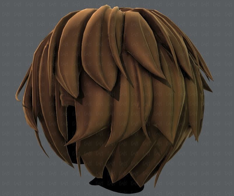 3D Hair style for boy V49 Low-poly 3D model_6