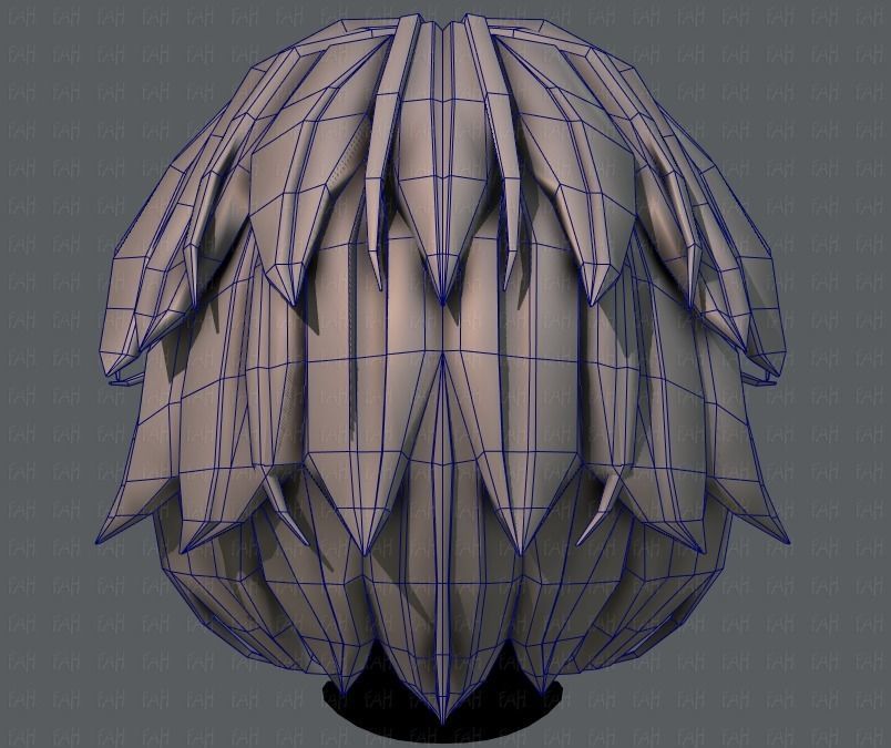 3D Hair style for boy V49 Low-poly 3D model_29