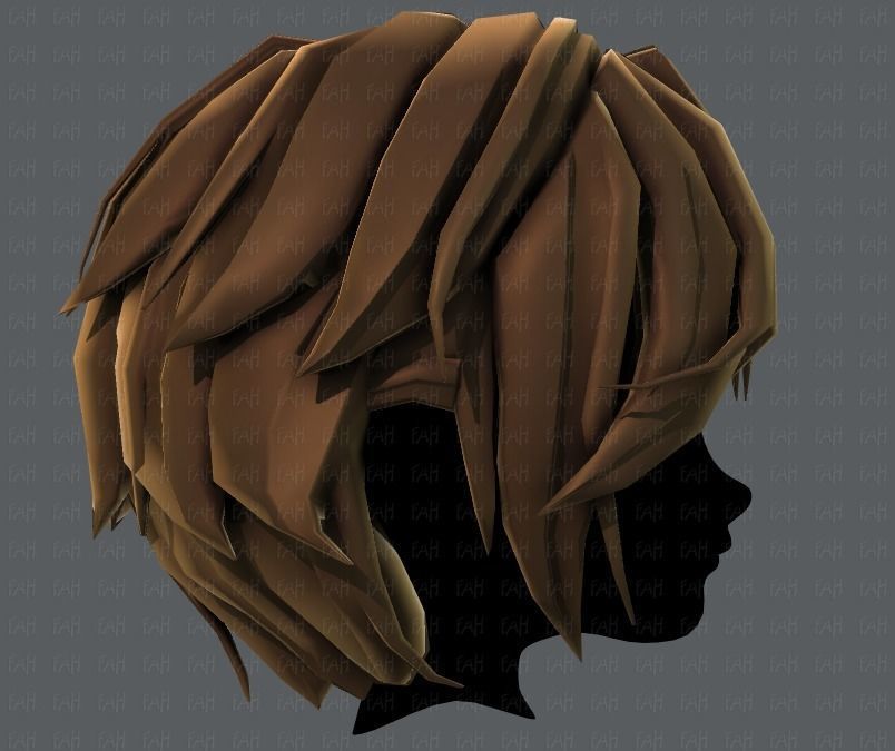 3D Hair style for boy V49 Low-poly 3D model_19