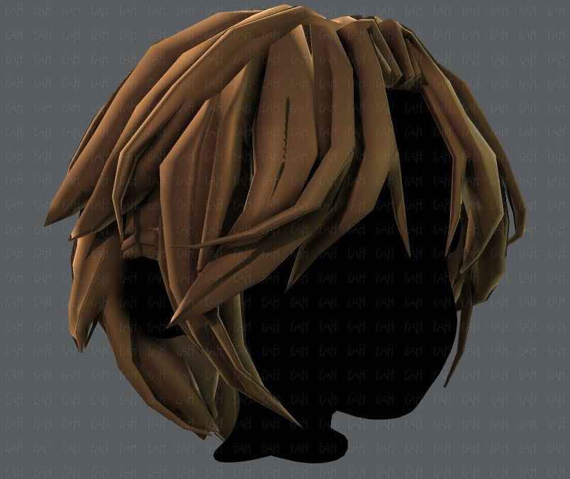 3D Hair style for boy V49 Low-poly 3D model_18