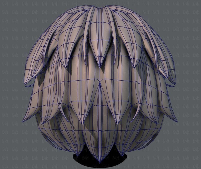 3D Hair style for boy V49 Low-poly 3D model_13