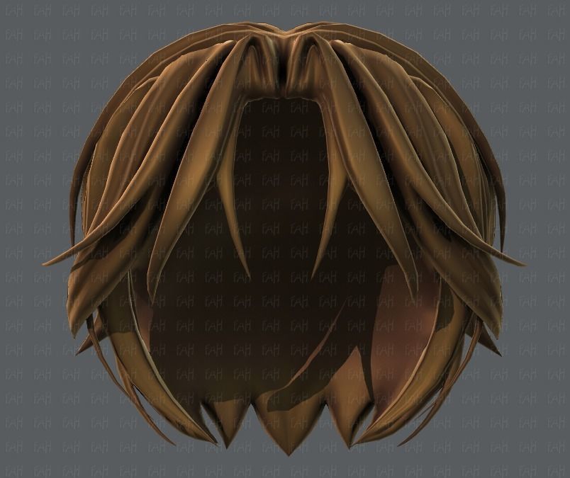 3D Hair style for boy V49 Low-poly 3D model_37