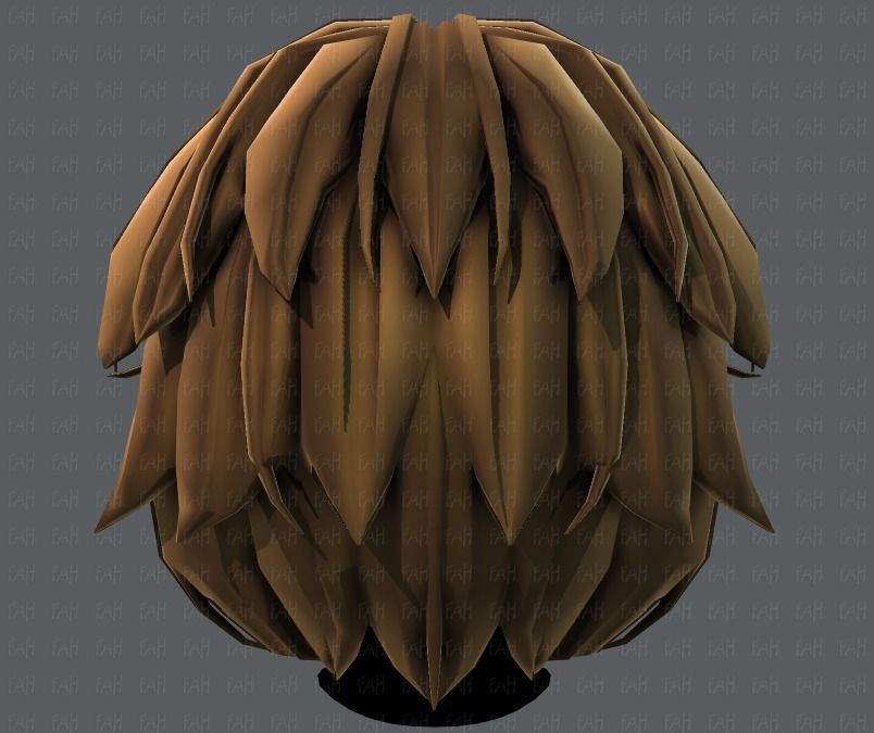 3D Hair style for boy V49 Low-poly 3D model_21