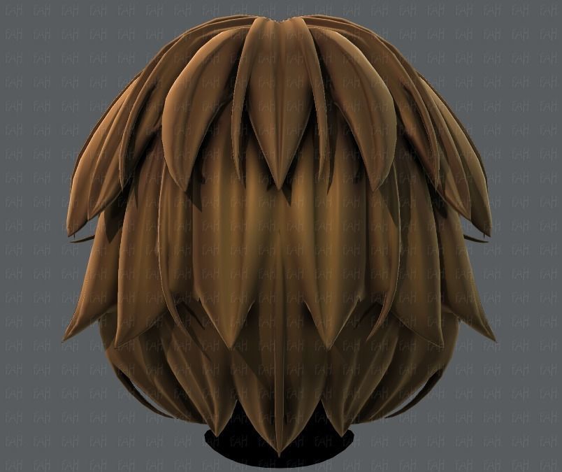 3D Hair style for boy V49 Low-poly 3D model_5