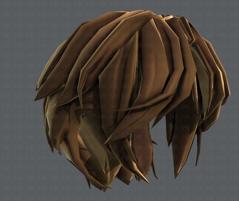 3D Hair style for boy V49 Low-poly 3D model_43