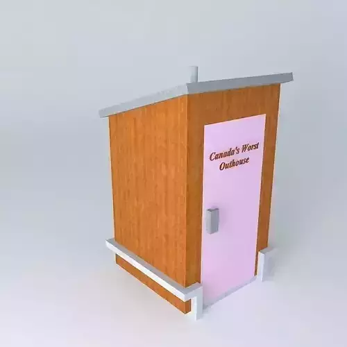 Canada Worst Outhouse with trailer hitch attachment Free 3D model