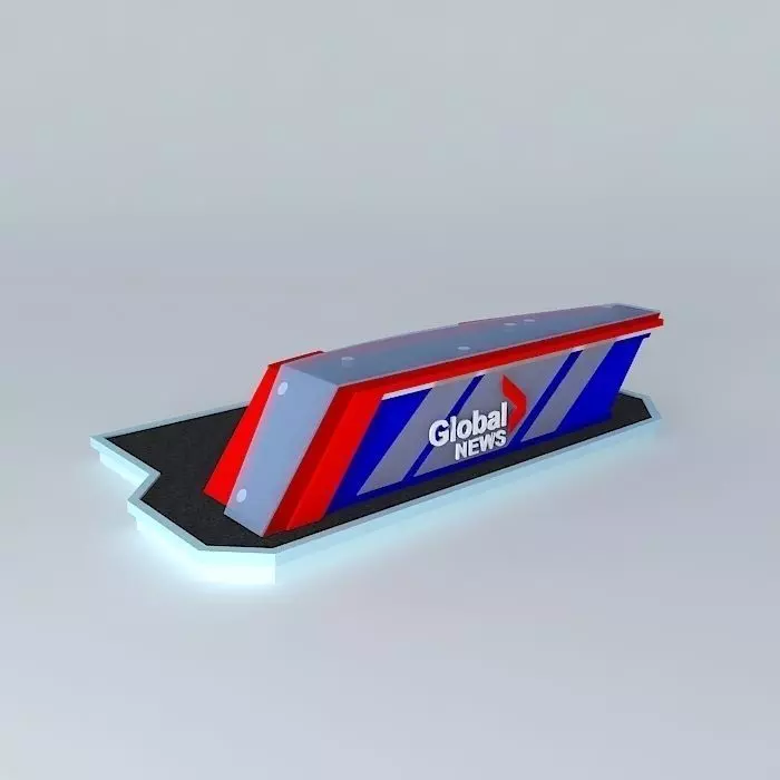 Global Tier1 News Desk Free 3D model