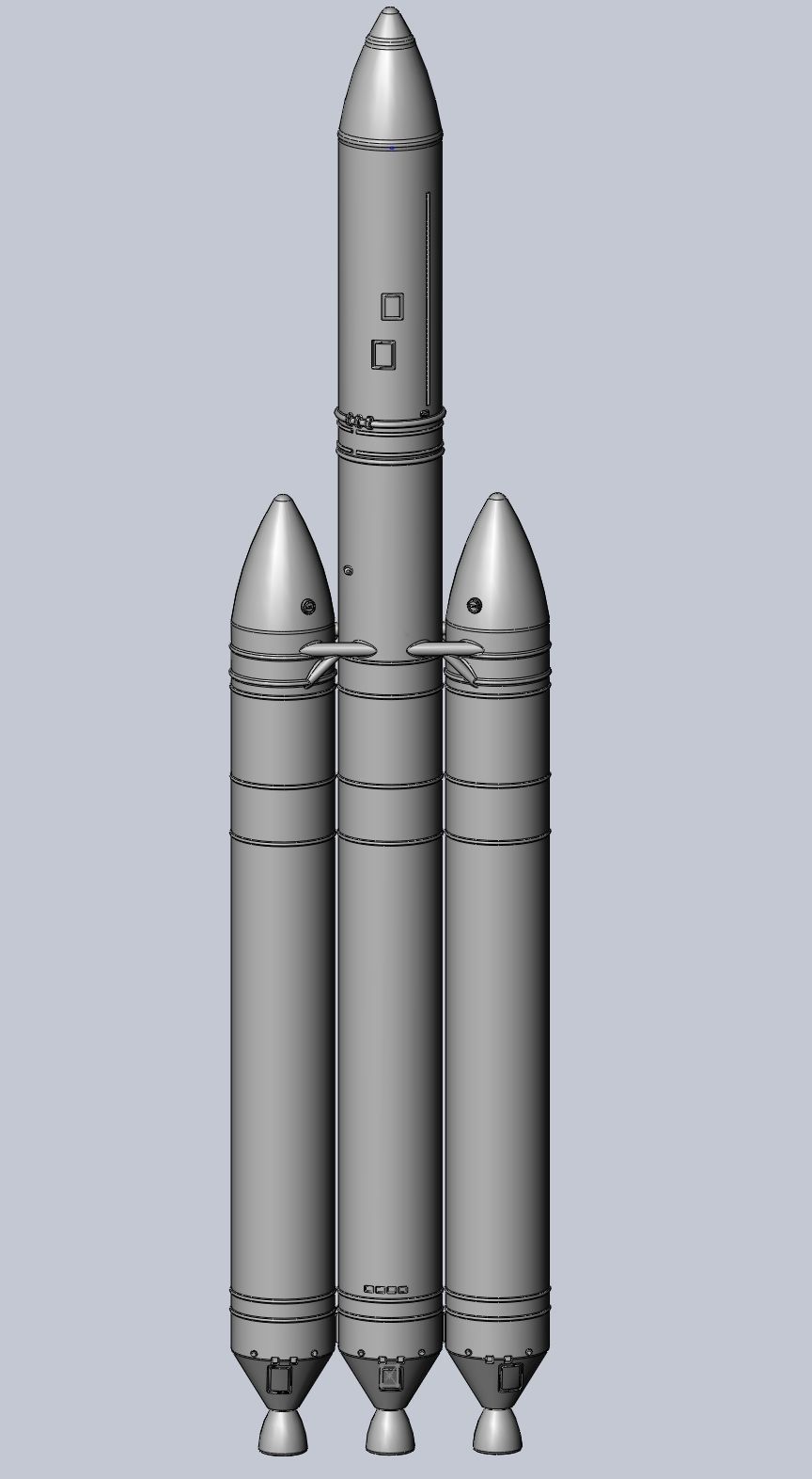 Delta IV Heavy Rocket 3D-Printable Miniature 3D print model_1