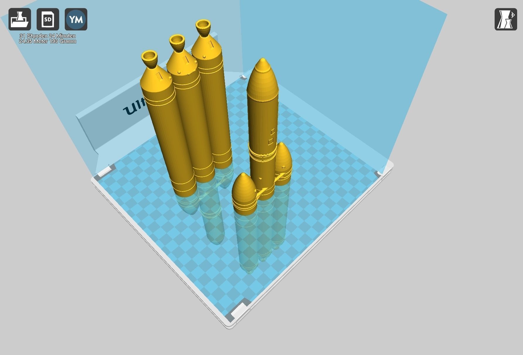 Delta IV Heavy Rocket 3D-Printable Miniature 3D print model_36
