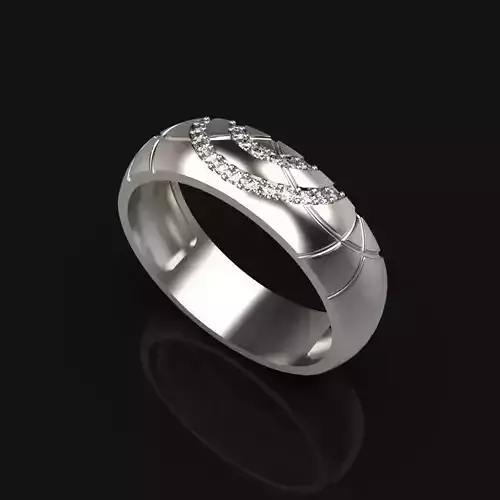 Diamond engagement ring design 3dm stl 3D print model