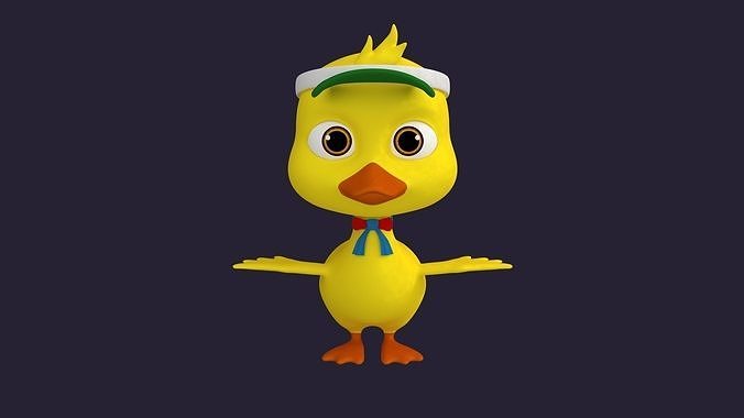 Asset - Cartoons - Character - Duck - Hight Poly 3D model