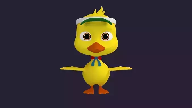 Asset - Cartoons - Character - Duck - Hight Poly 3D model