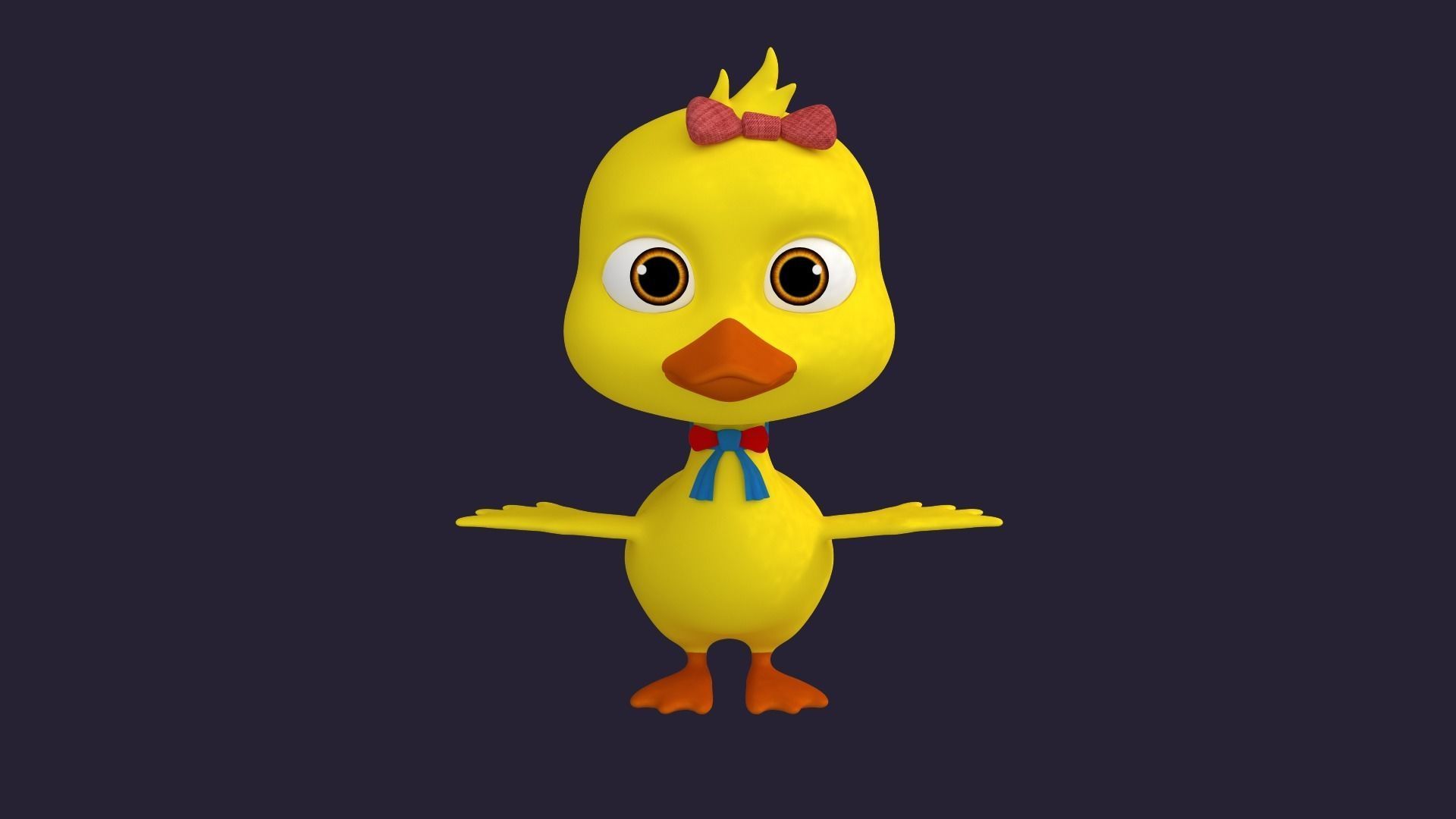 Asset - Cartoons - Character - Duck - Hight Poly 3D model_4