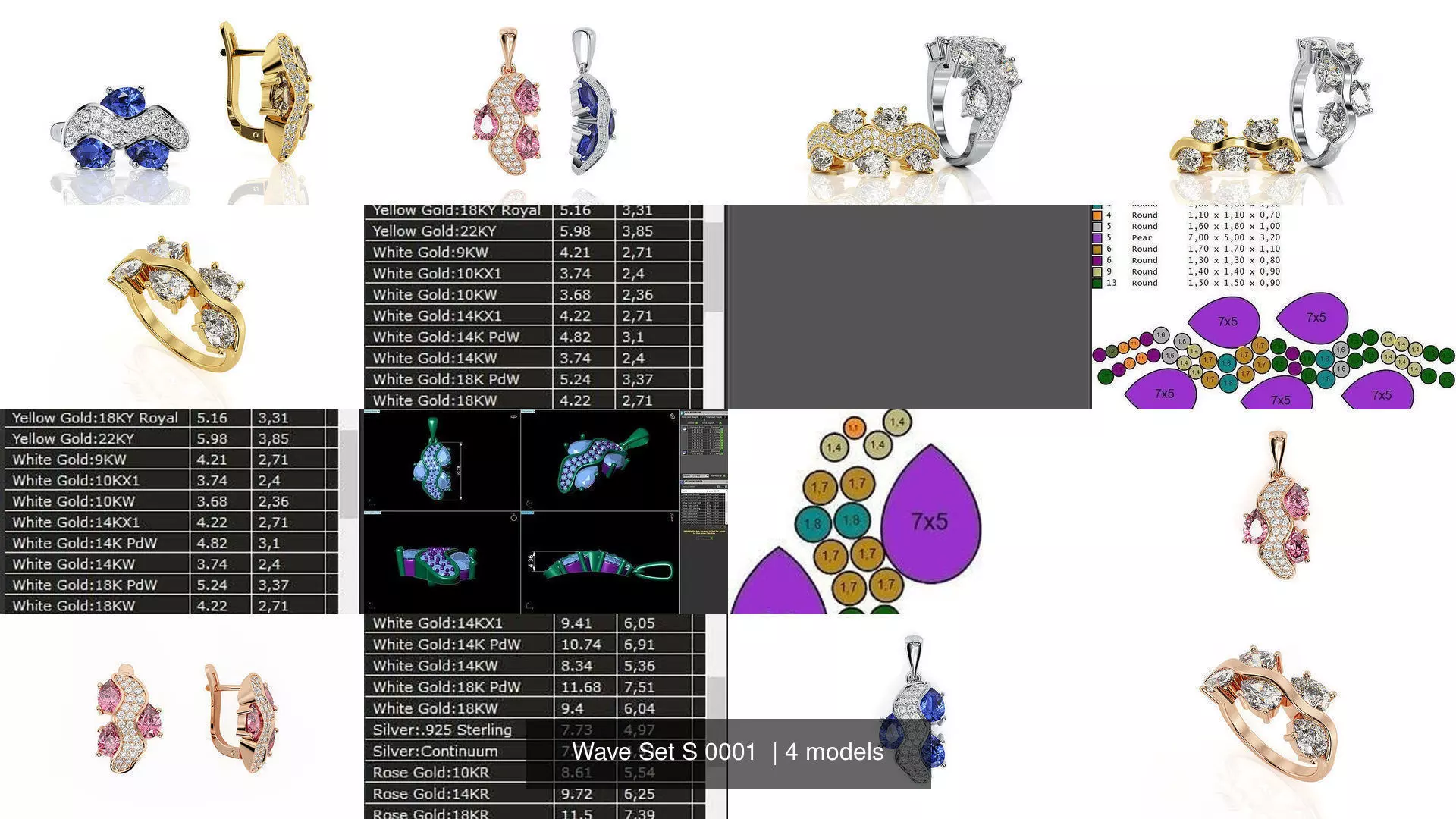 Wave Set S 0001  3D Model Collection_1