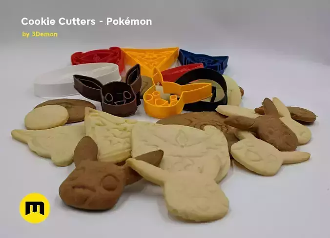 Pokemon Cookie Cutters set 3D print model
