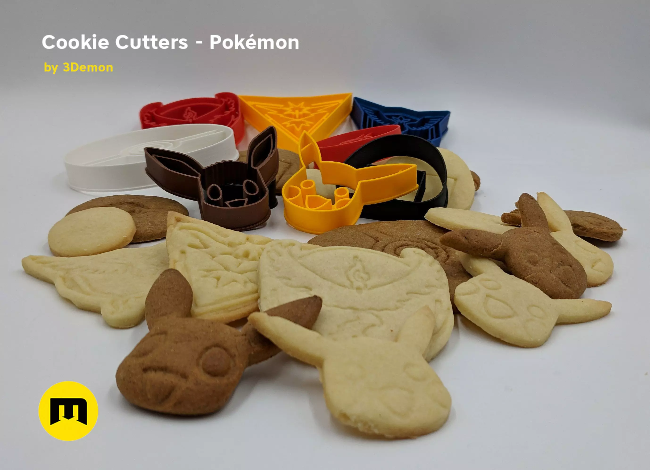 Pokemon Cookie Cutters set 3D print model_0