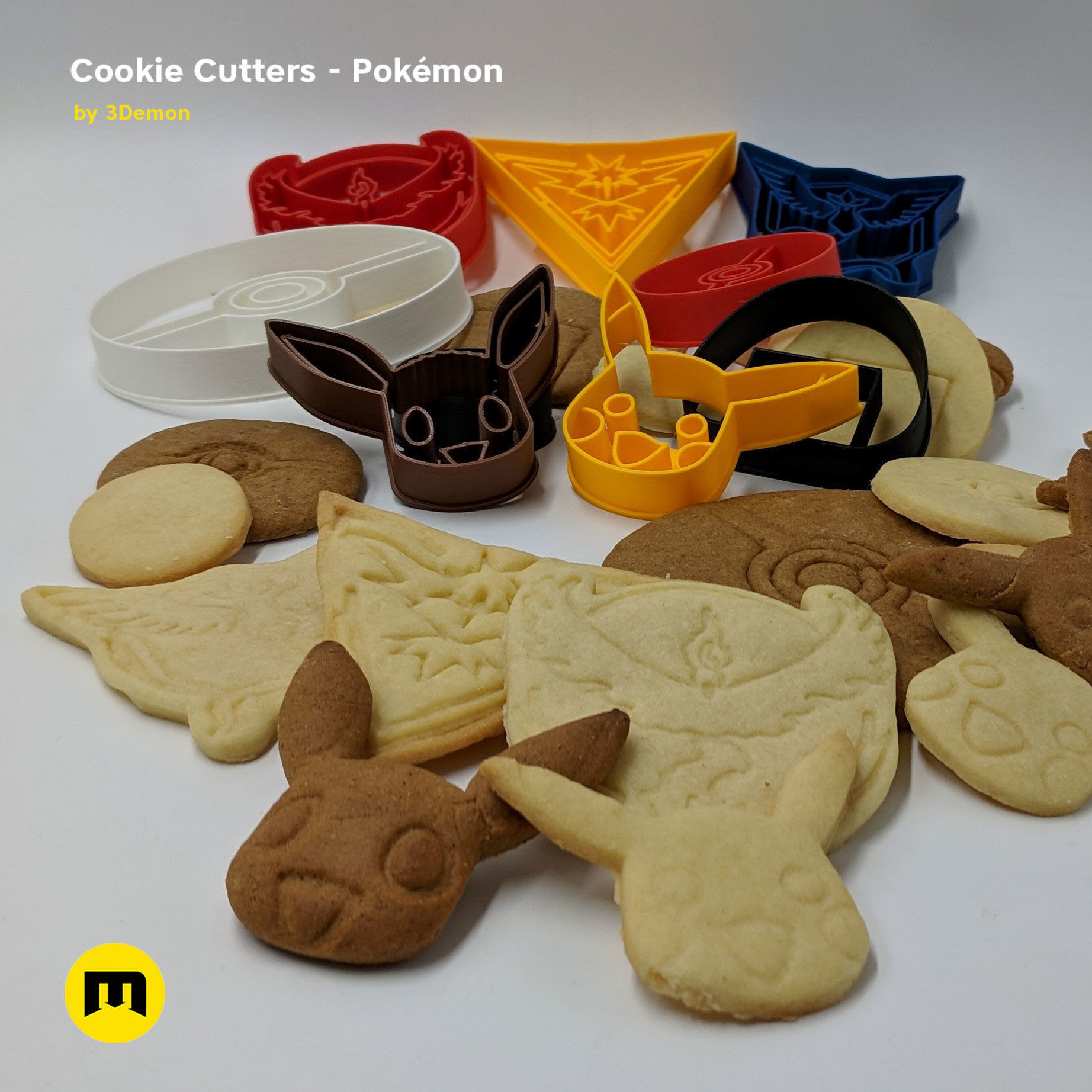 Pokemon Cookie Cutters set 3D print model_15