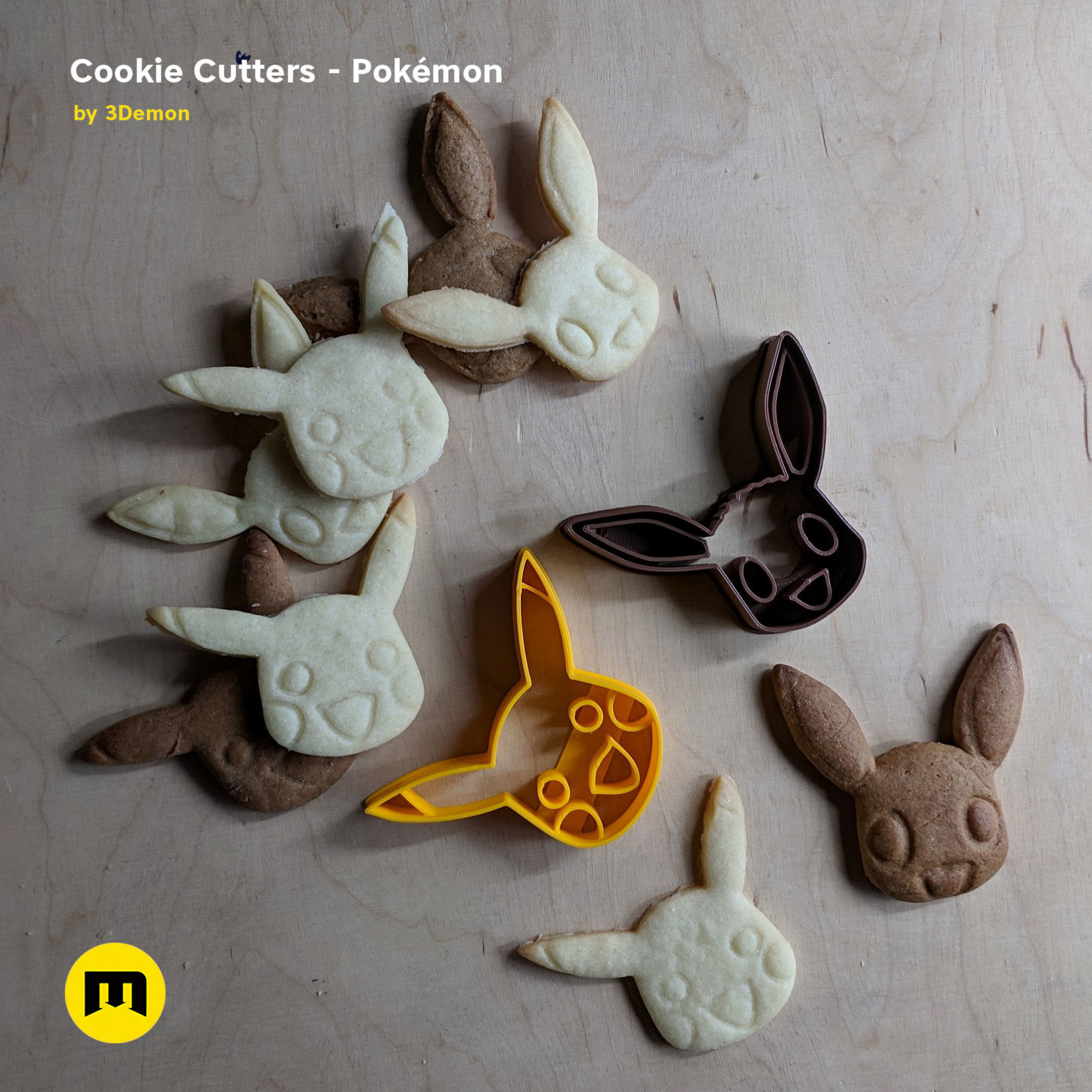 Pokemon Cookie Cutters set 3D print model_1