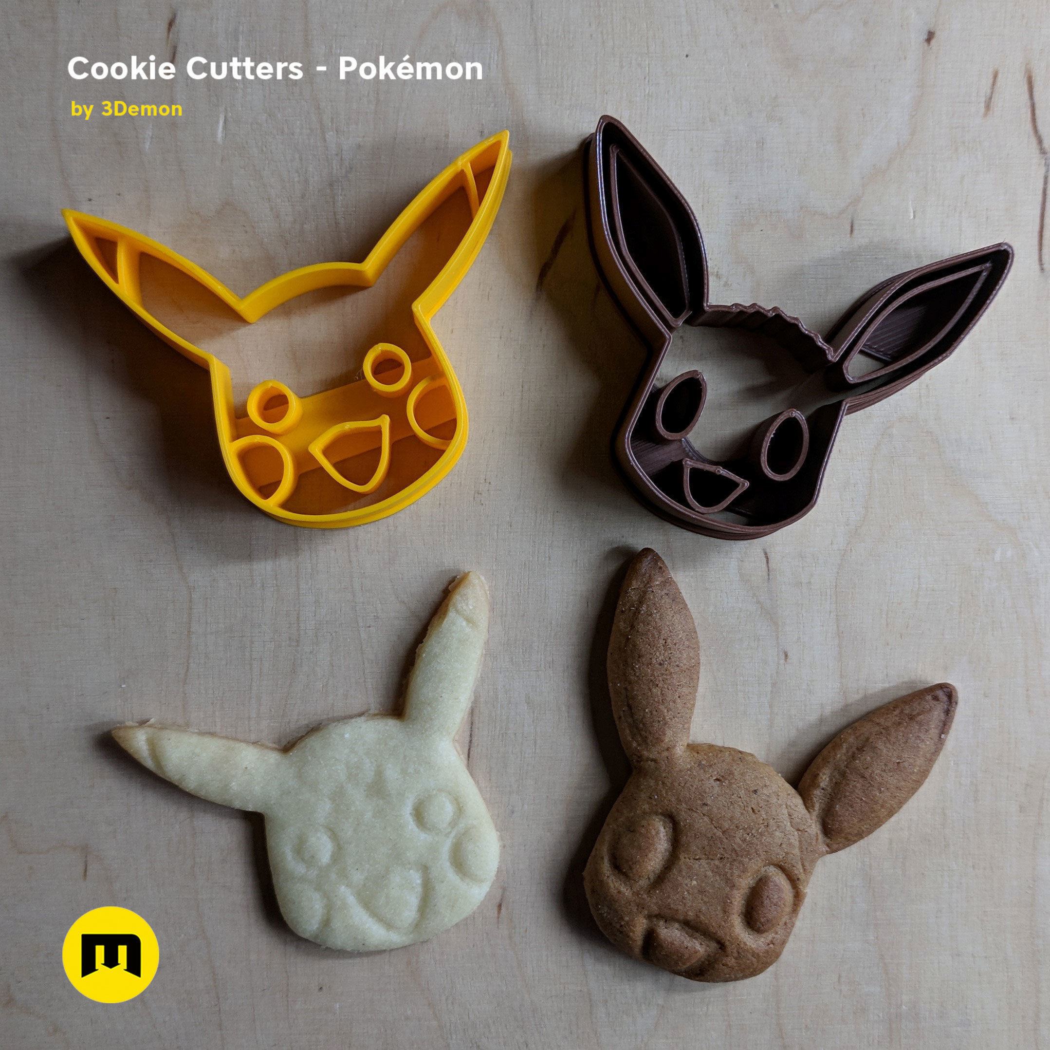 Pokemon Cookie Cutters set 3D print model_16