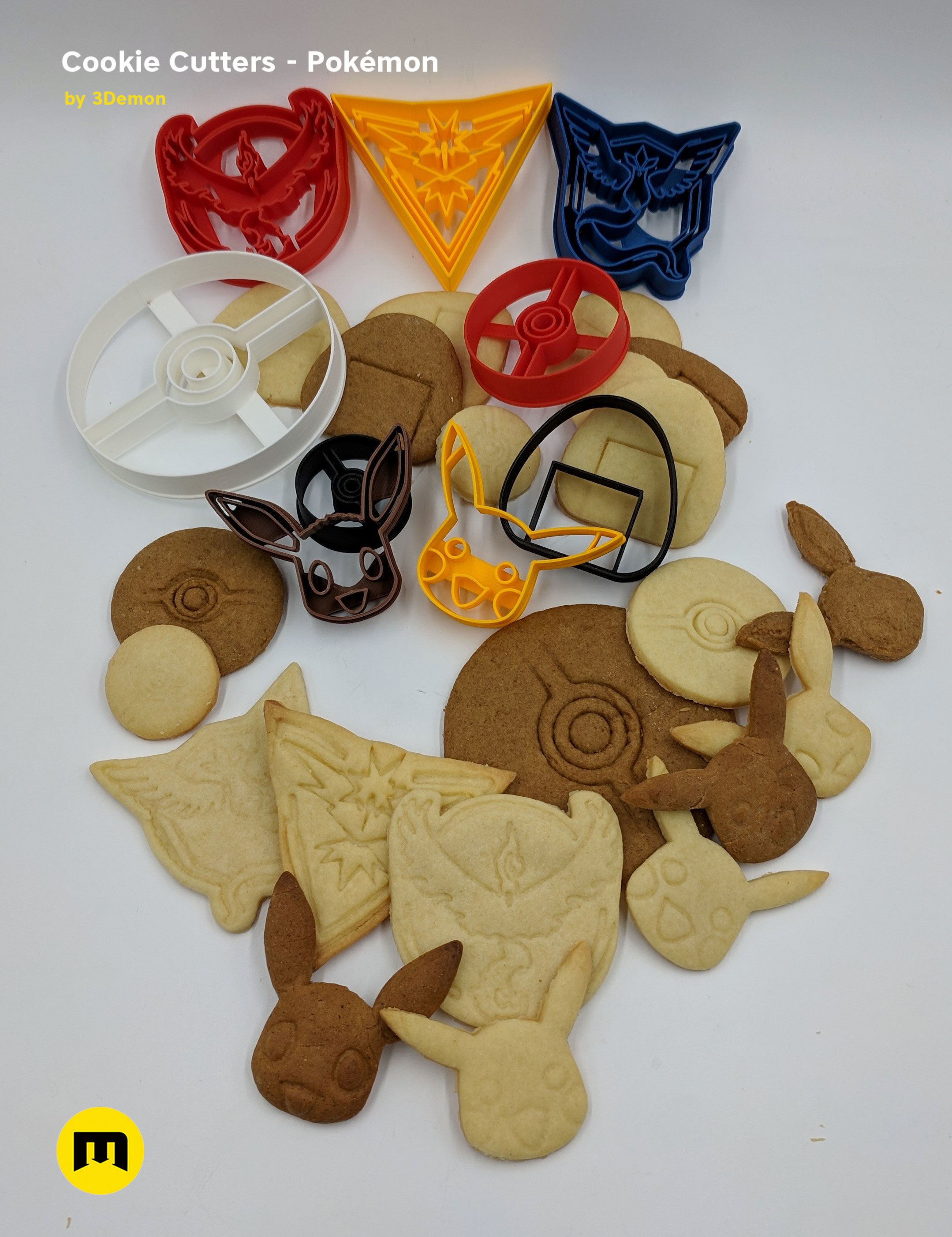 Pokemon Cookie Cutters set 3D print model_6
