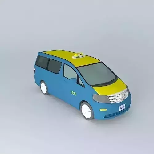 Toyota Alphard RHD Taxicab Free 3D model