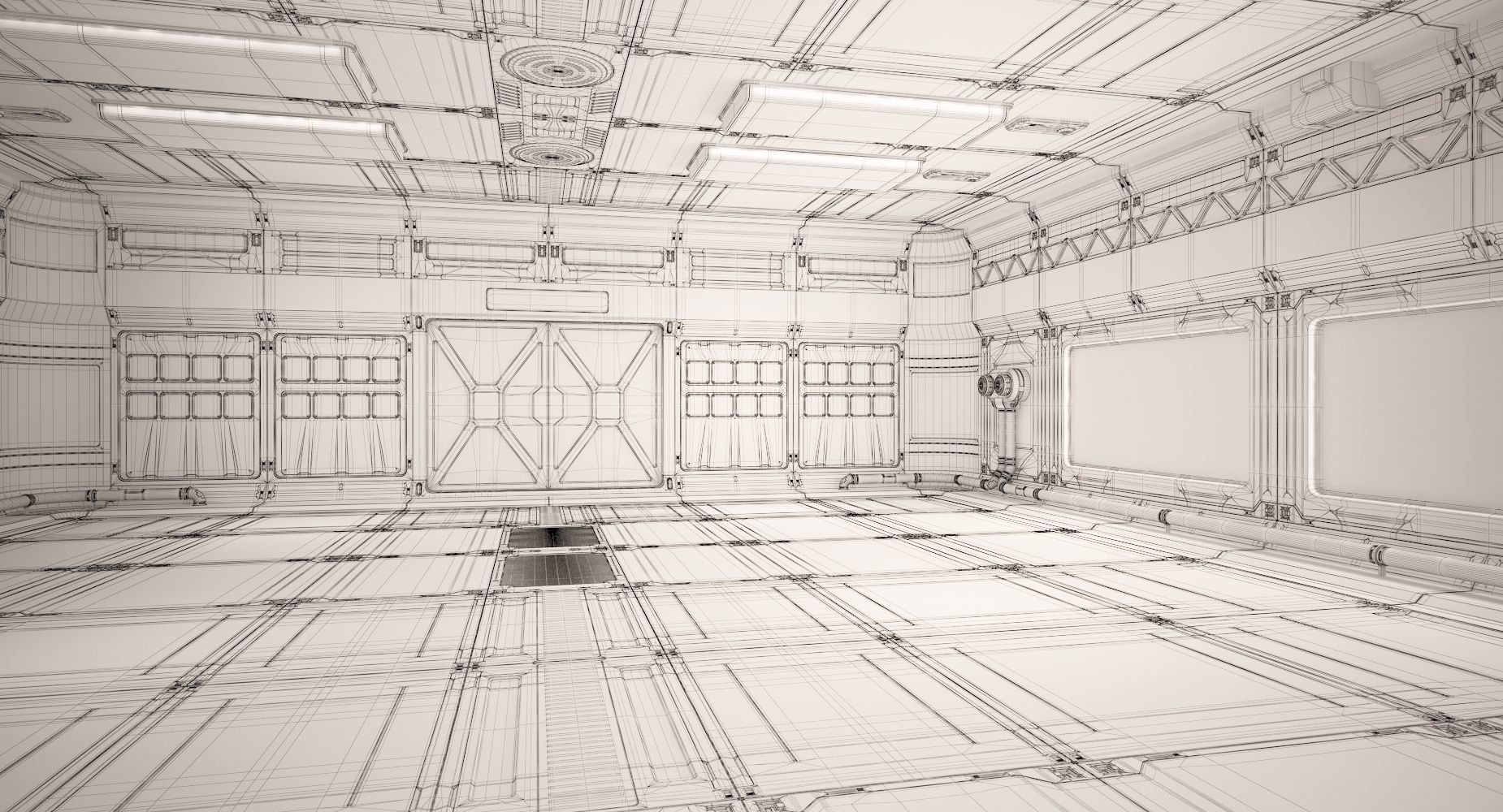 Sci Fi Lab Interior 02 3D model_13
