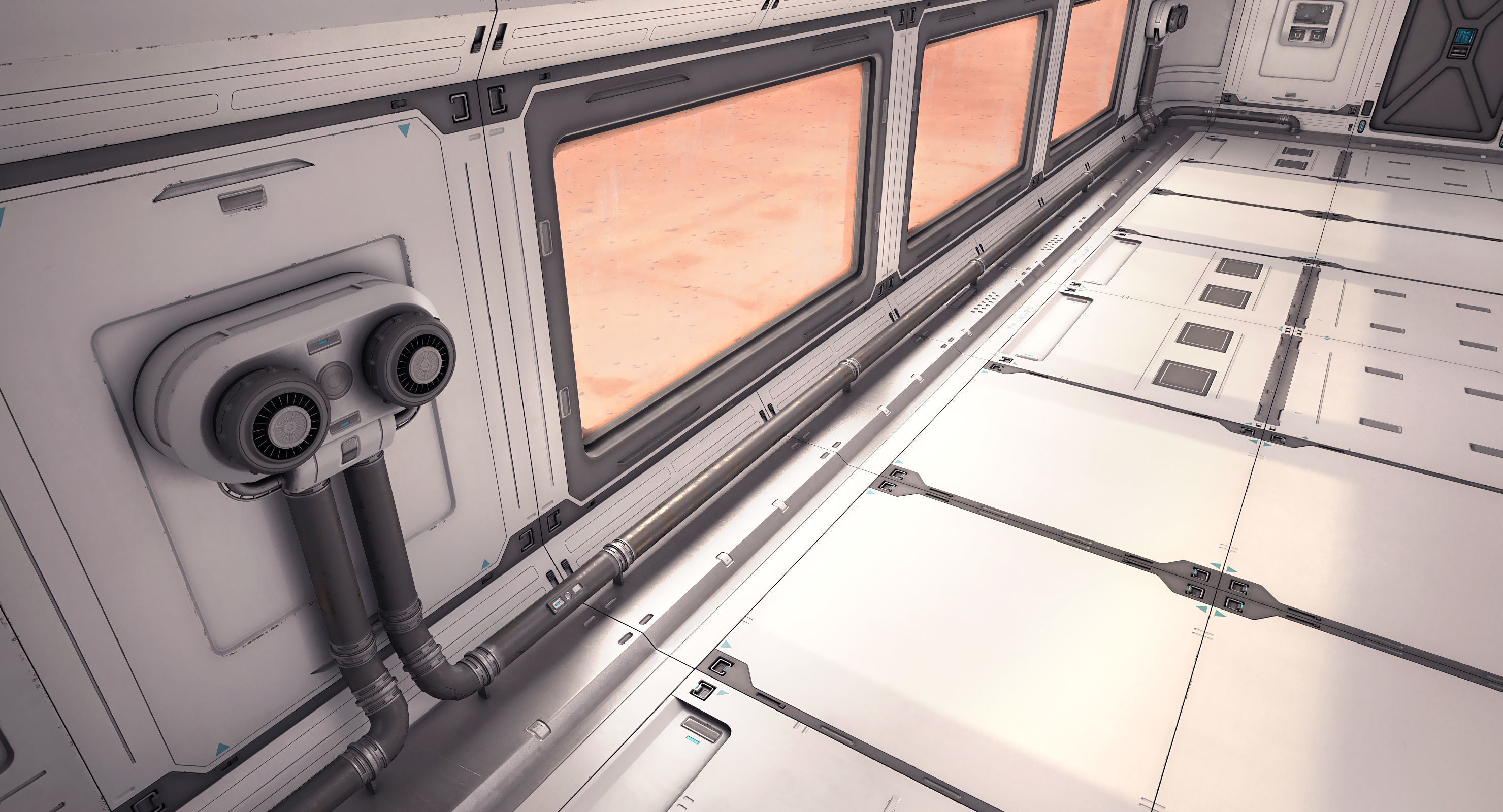 Sci Fi Lab Interior 02 3D model_9