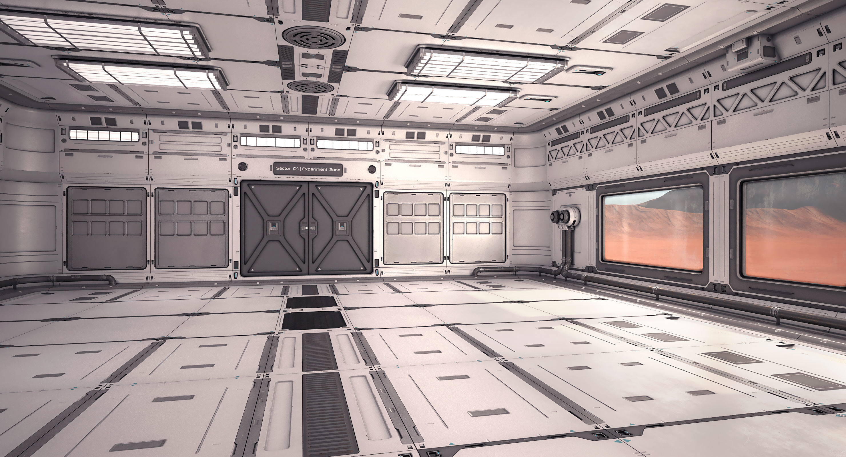 Sci Fi Lab Interior 02 3D model_4