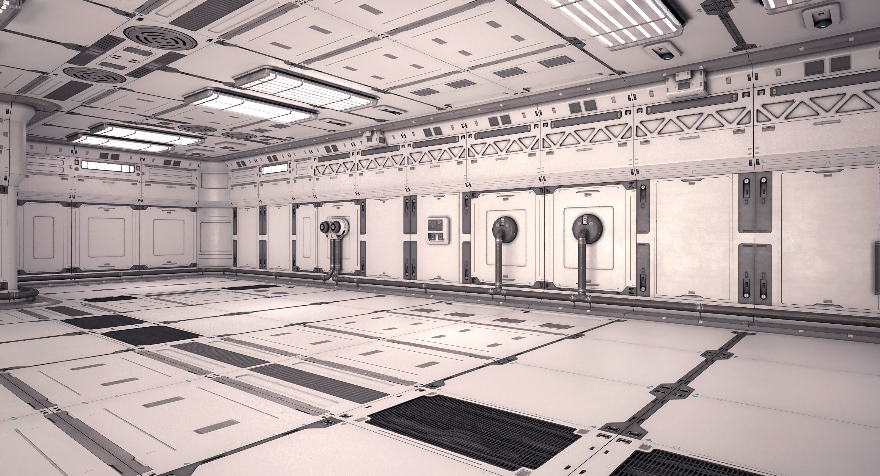 Sci Fi Lab Interior 02 3D model_6