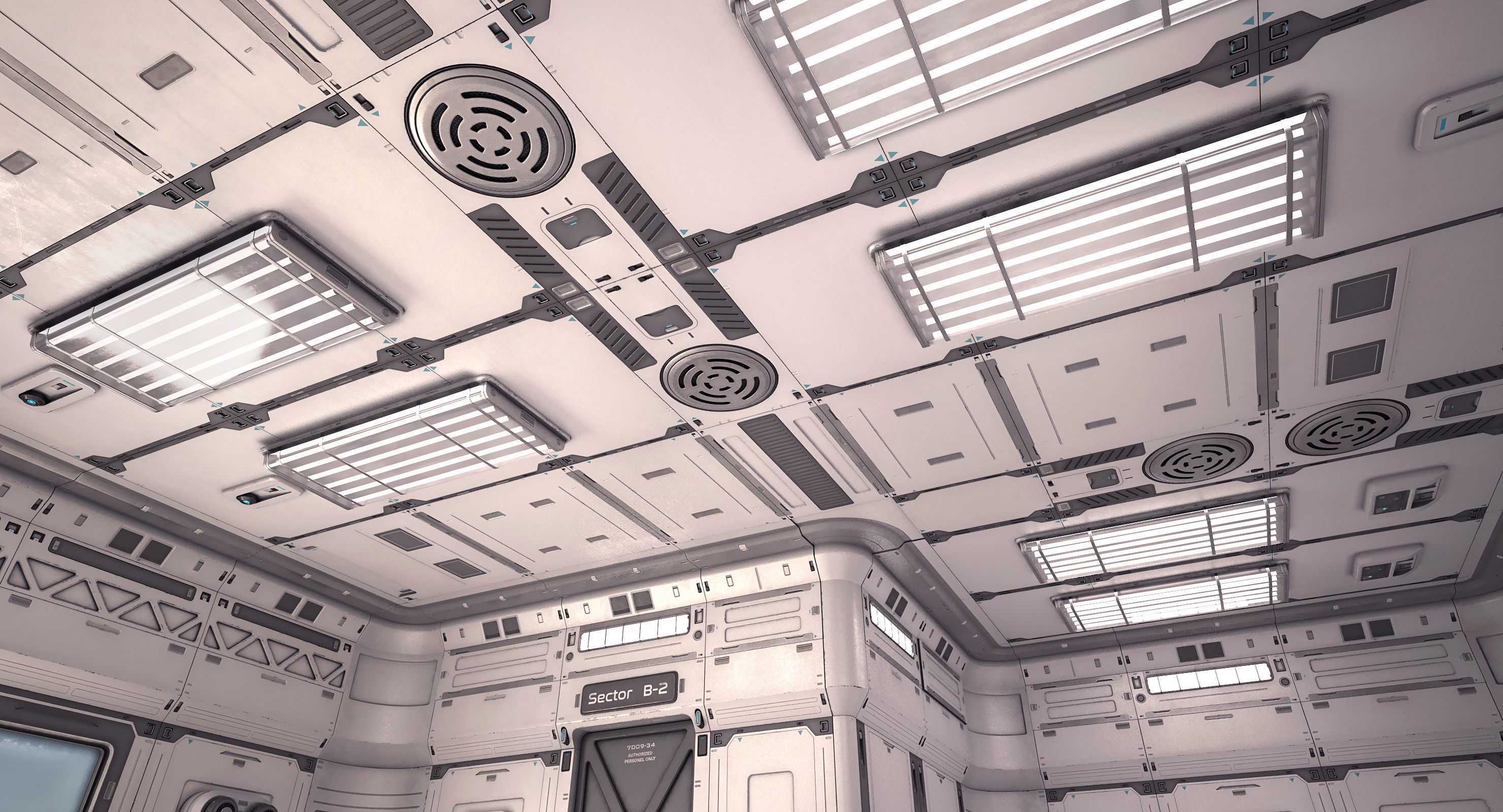 Sci Fi Lab Interior 02 3D model_8