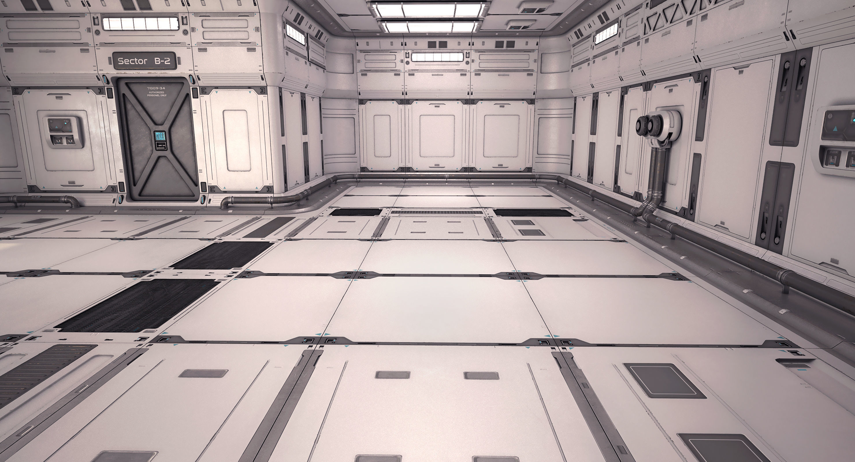 Sci Fi Lab Interior 02 3D model_7