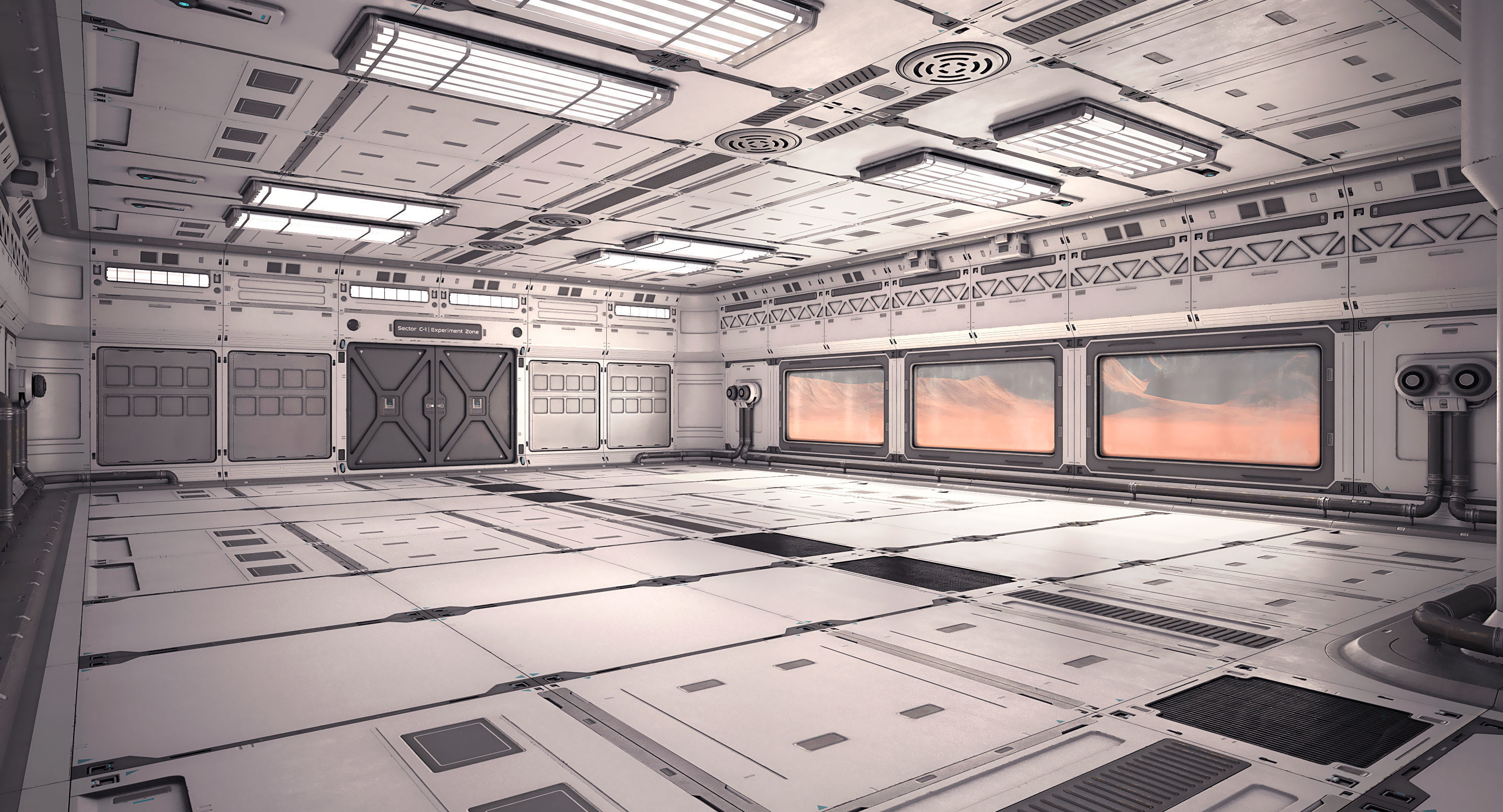 Sci Fi Lab Interior 02 3D model_3