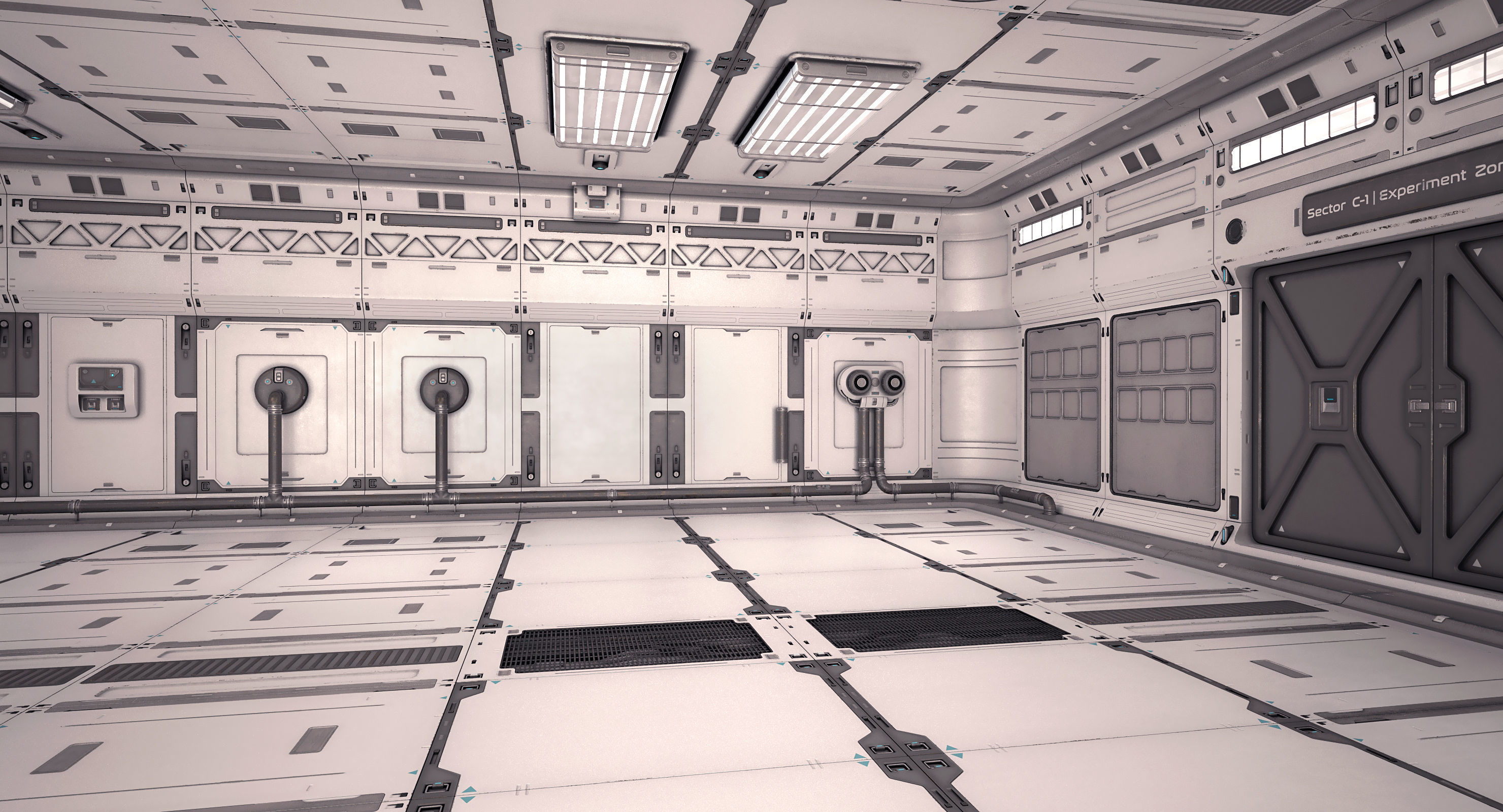 Sci Fi Lab Interior 02 3D model_5