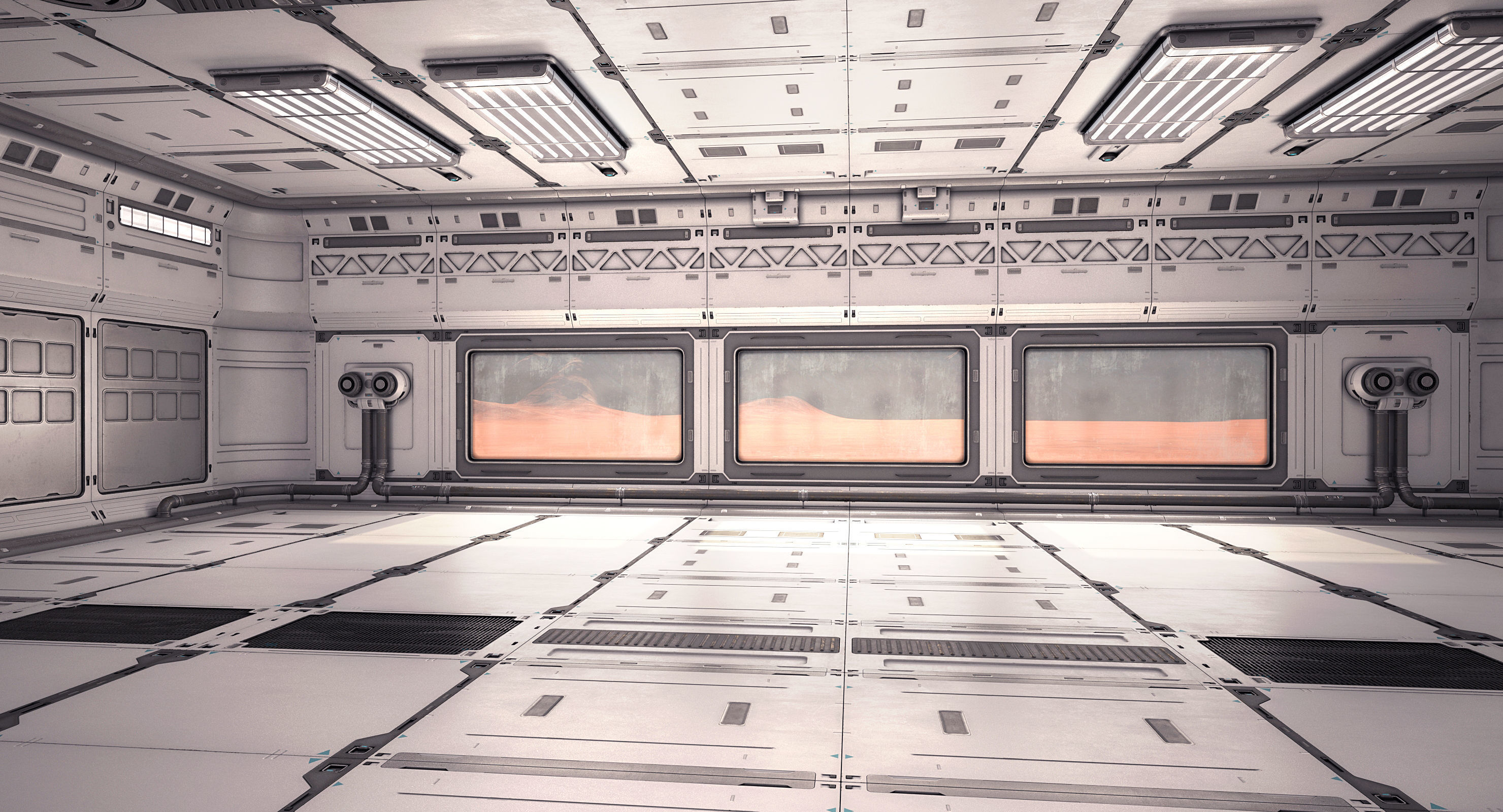 Sci Fi Lab Interior 02 3D model_2
