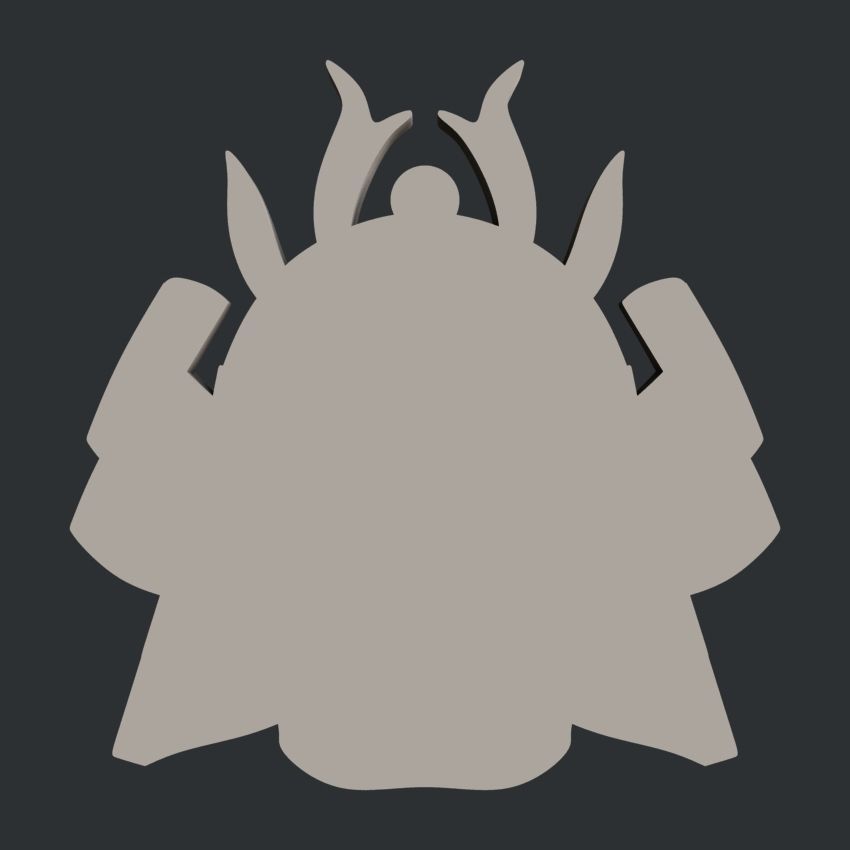 3d STL models for CNC or 3d printer Samurai mask relief 3D print model_14