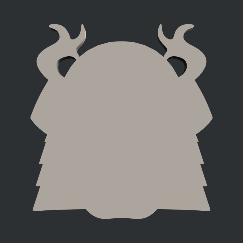 3d STL models for CNC or 3d printer Samurai mask relief 3D print model_19