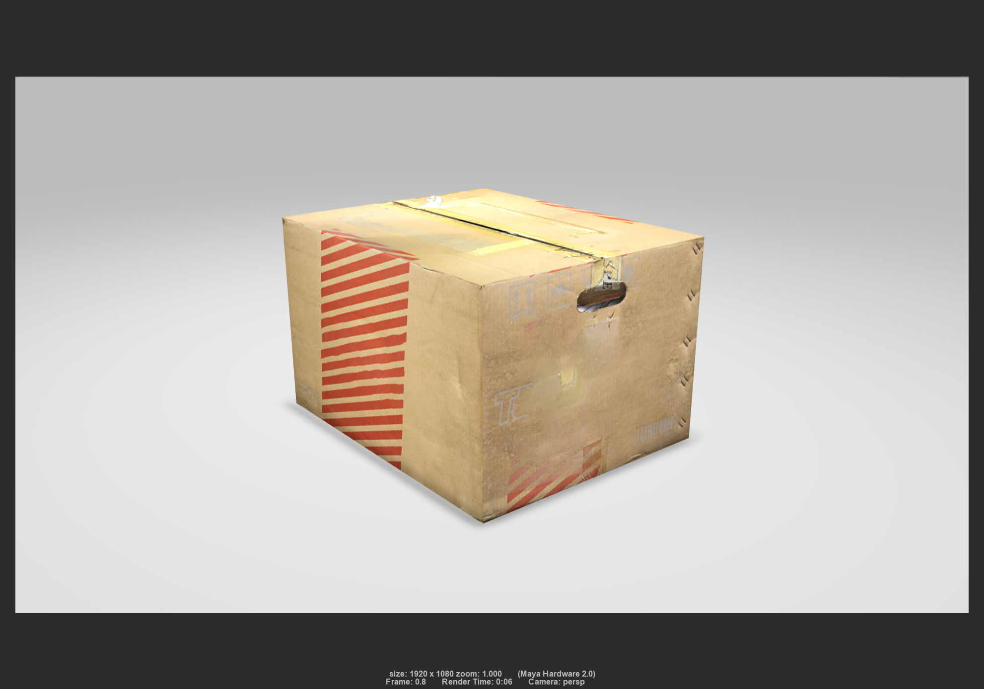 Box 06 Low-poly 3D model_1