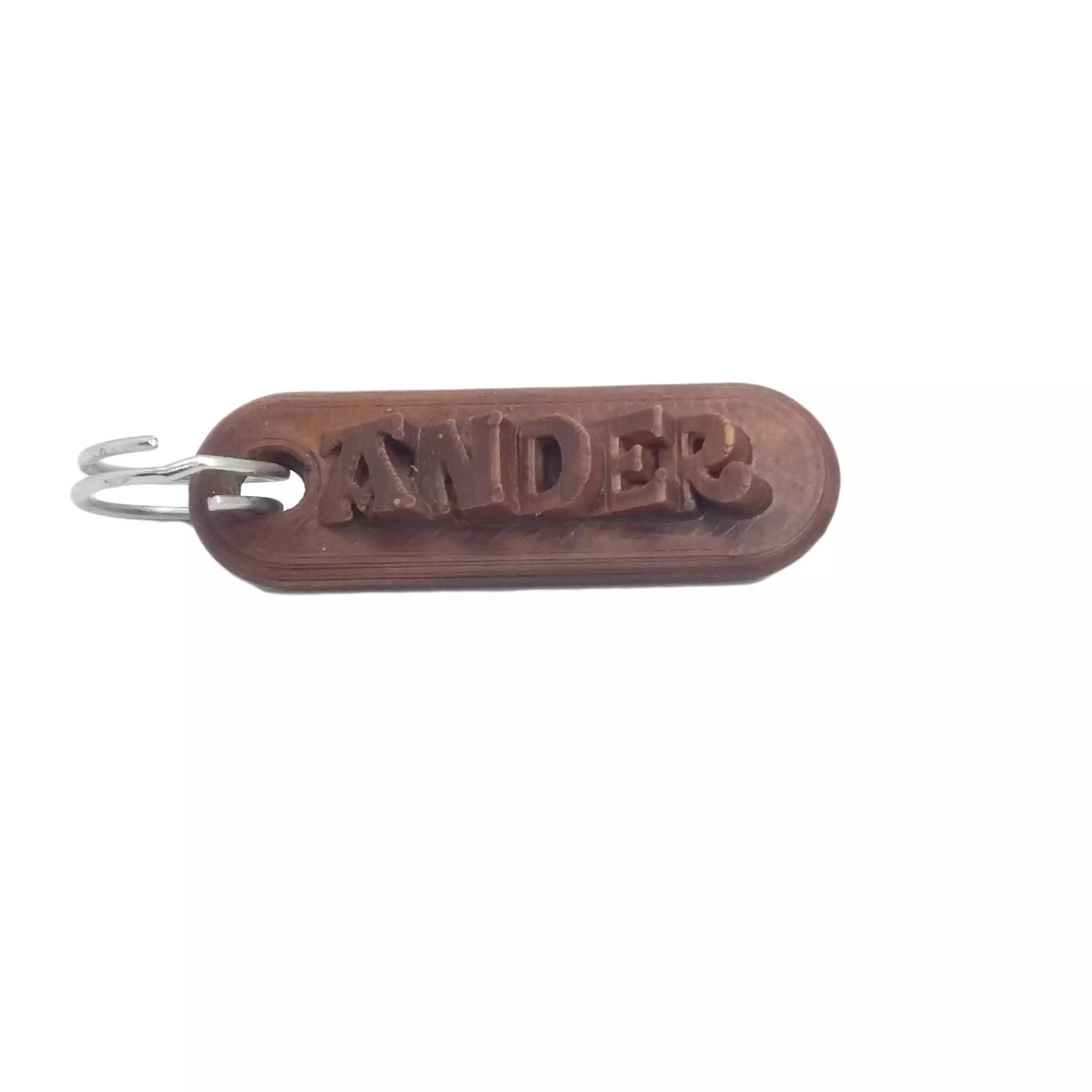 ANDER Personalized keychain embossed letters 3D print model