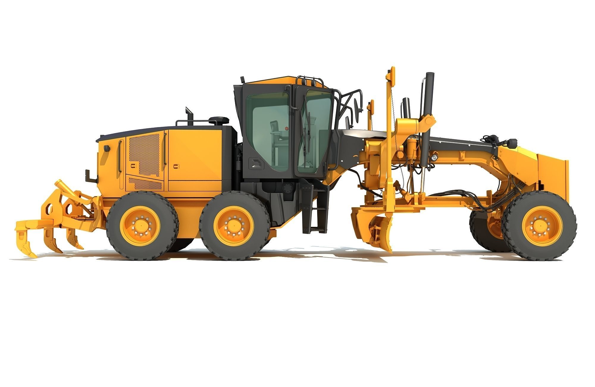 Road Motor Grader 3D model_6