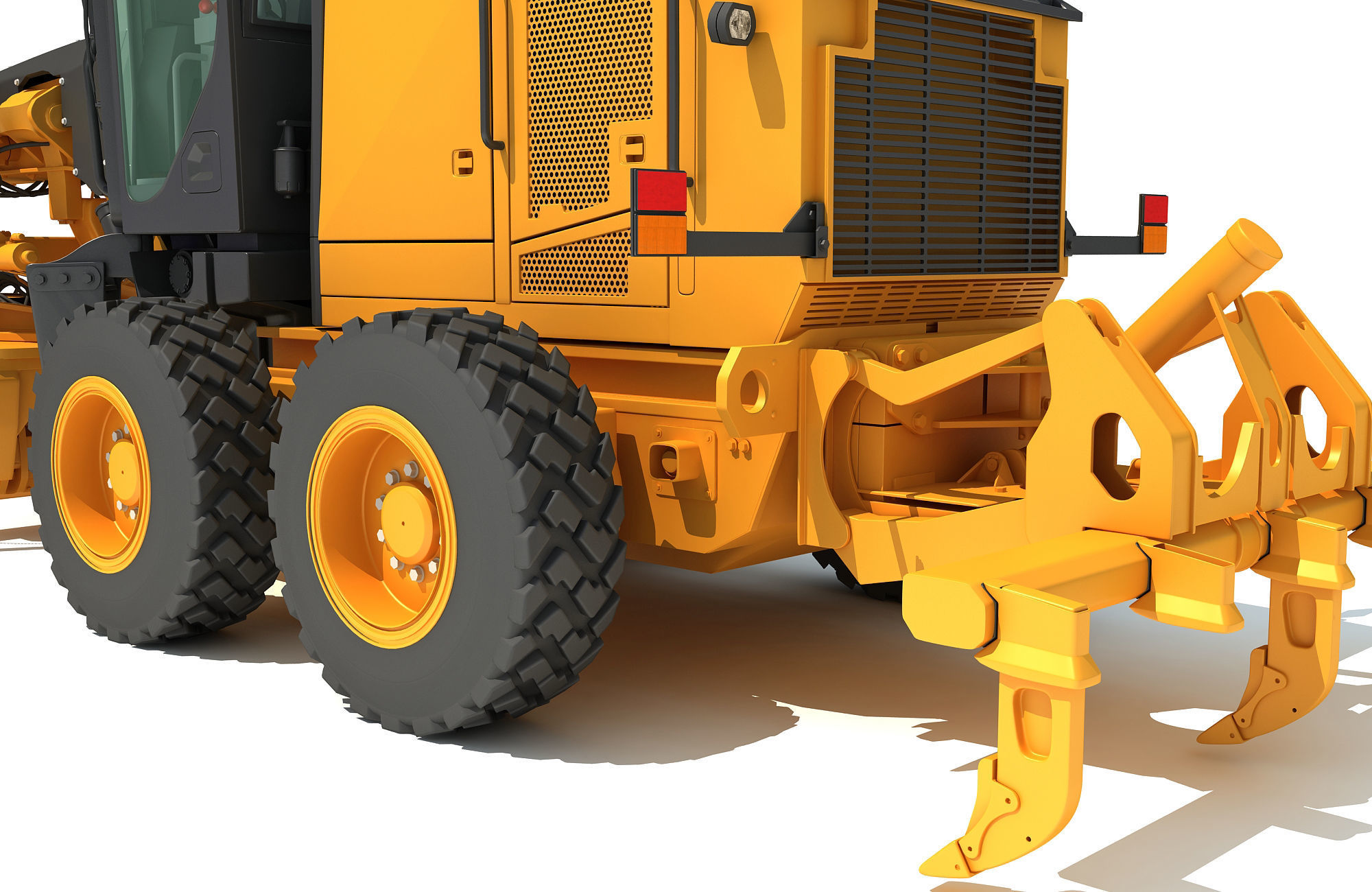 Road Motor Grader 3D model_11