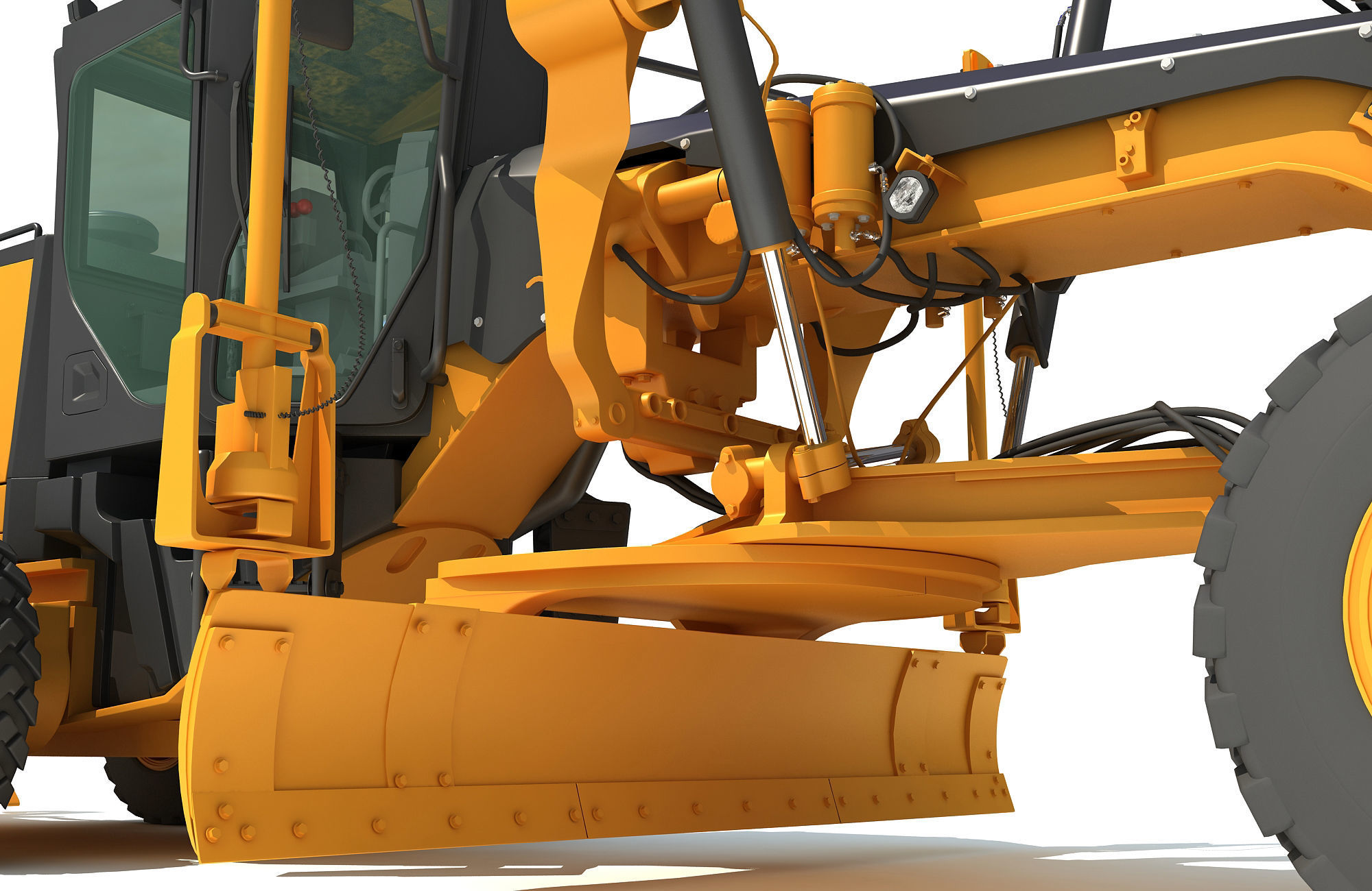 Road Motor Grader 3D model_12