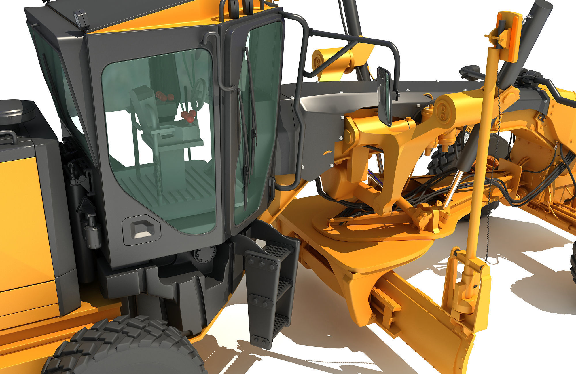 Road Motor Grader 3D model_13