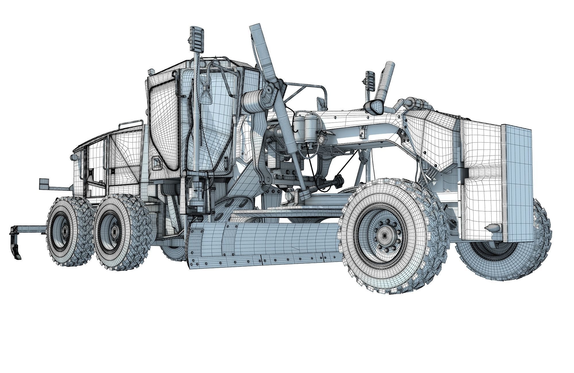 Road Motor Grader 3D model_18
