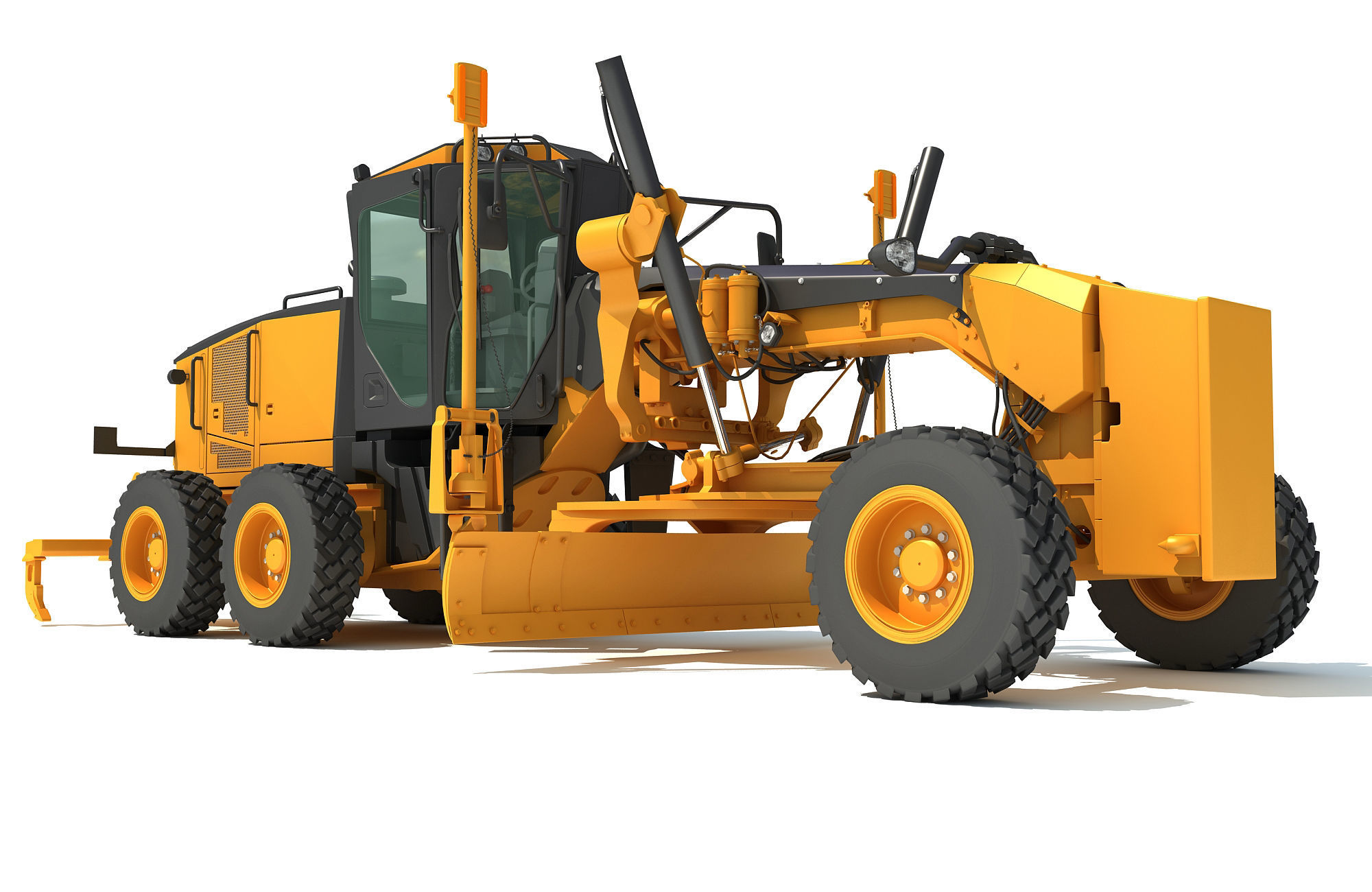 Road Motor Grader 3D model_8