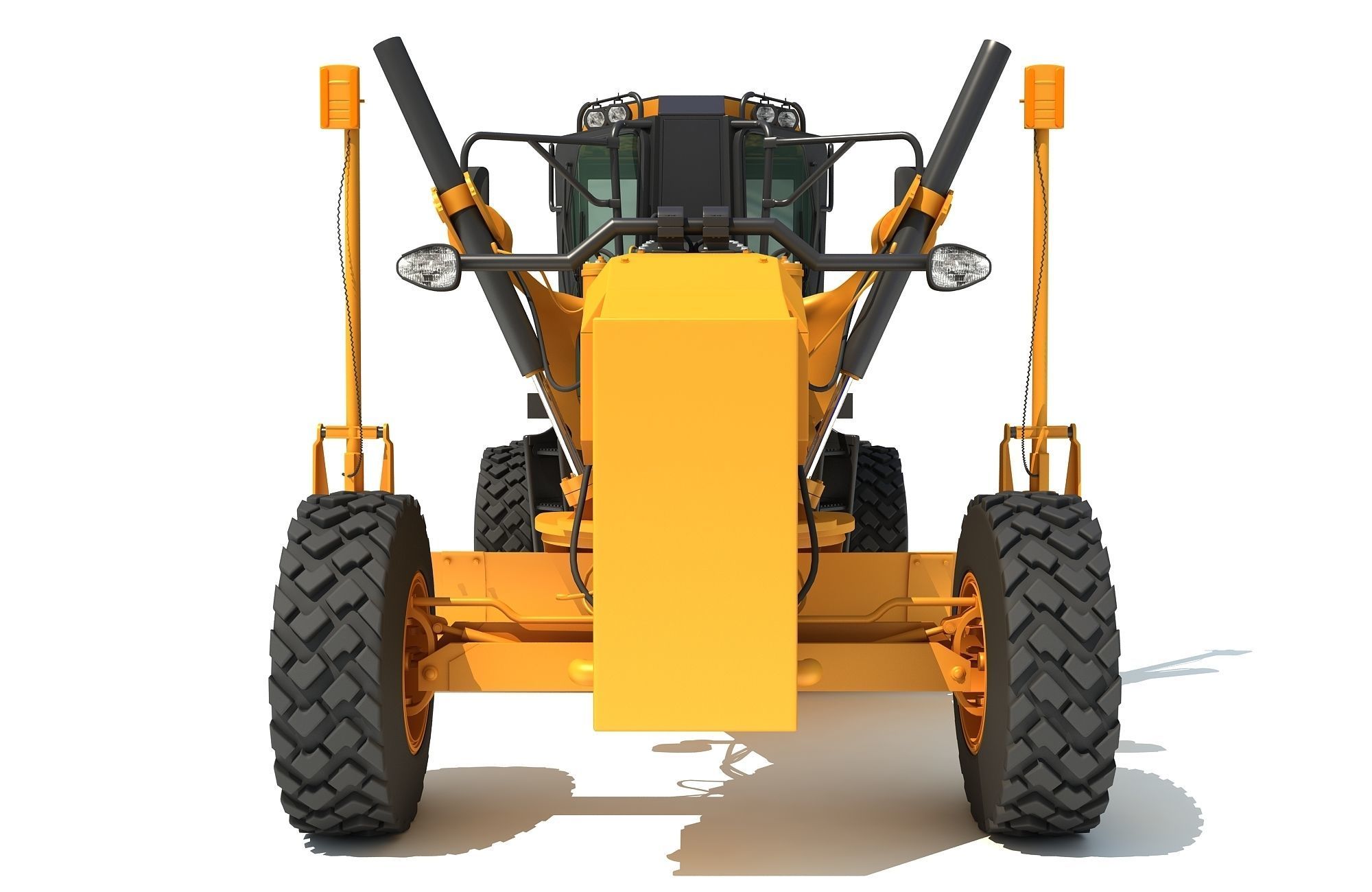 Road Motor Grader 3D model_9
