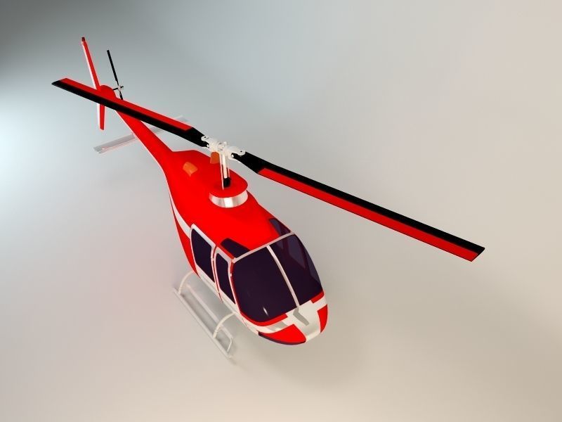 chopper Helicopter 3D model_3