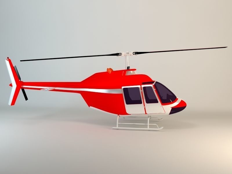 chopper Helicopter 3D model_2